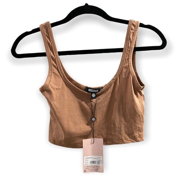 Missguided Tops - 🌟Missguided NWT Cropped Tank Top Brown/Tan Size US 4